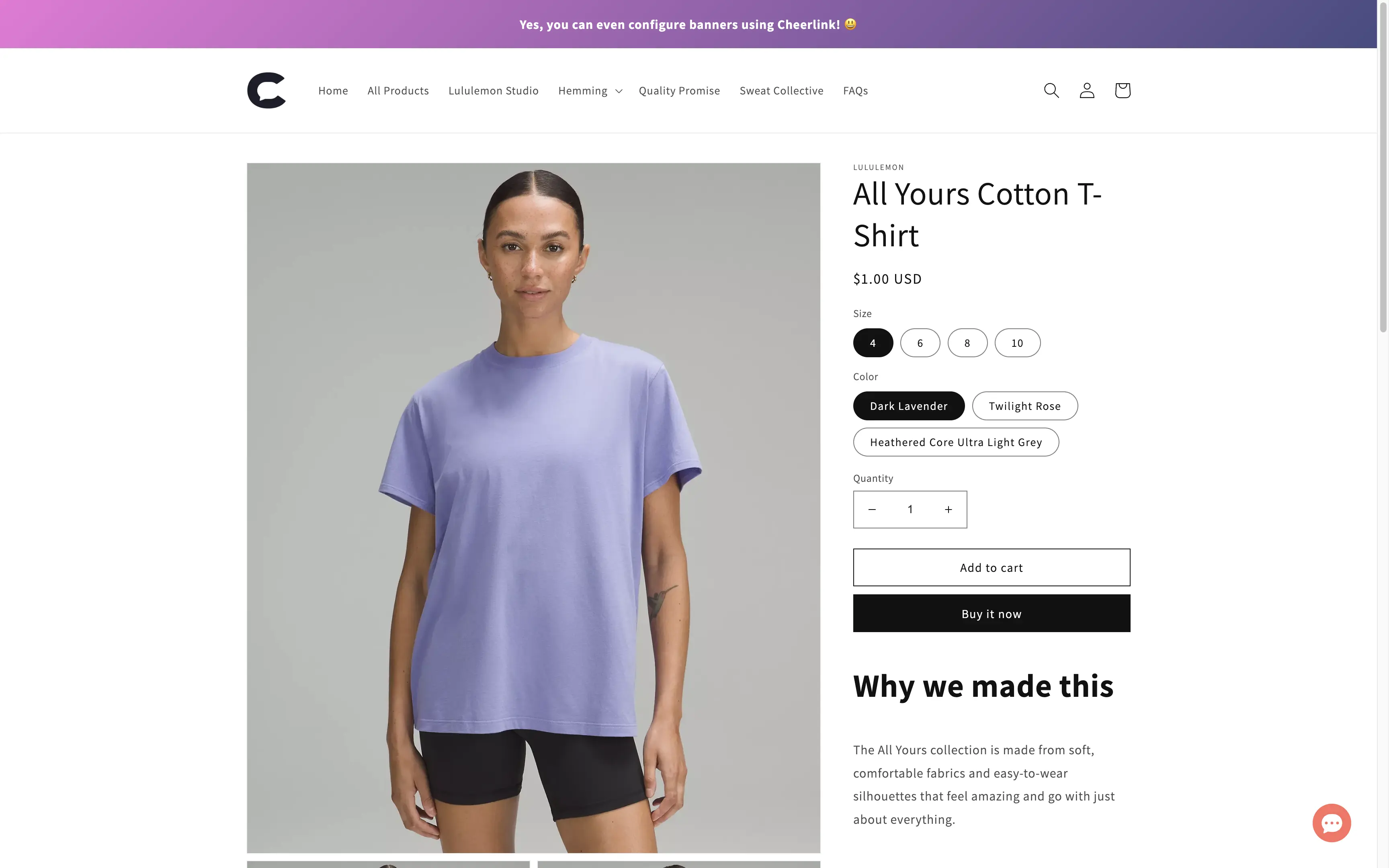 Shopify Product Details Page Screenshot