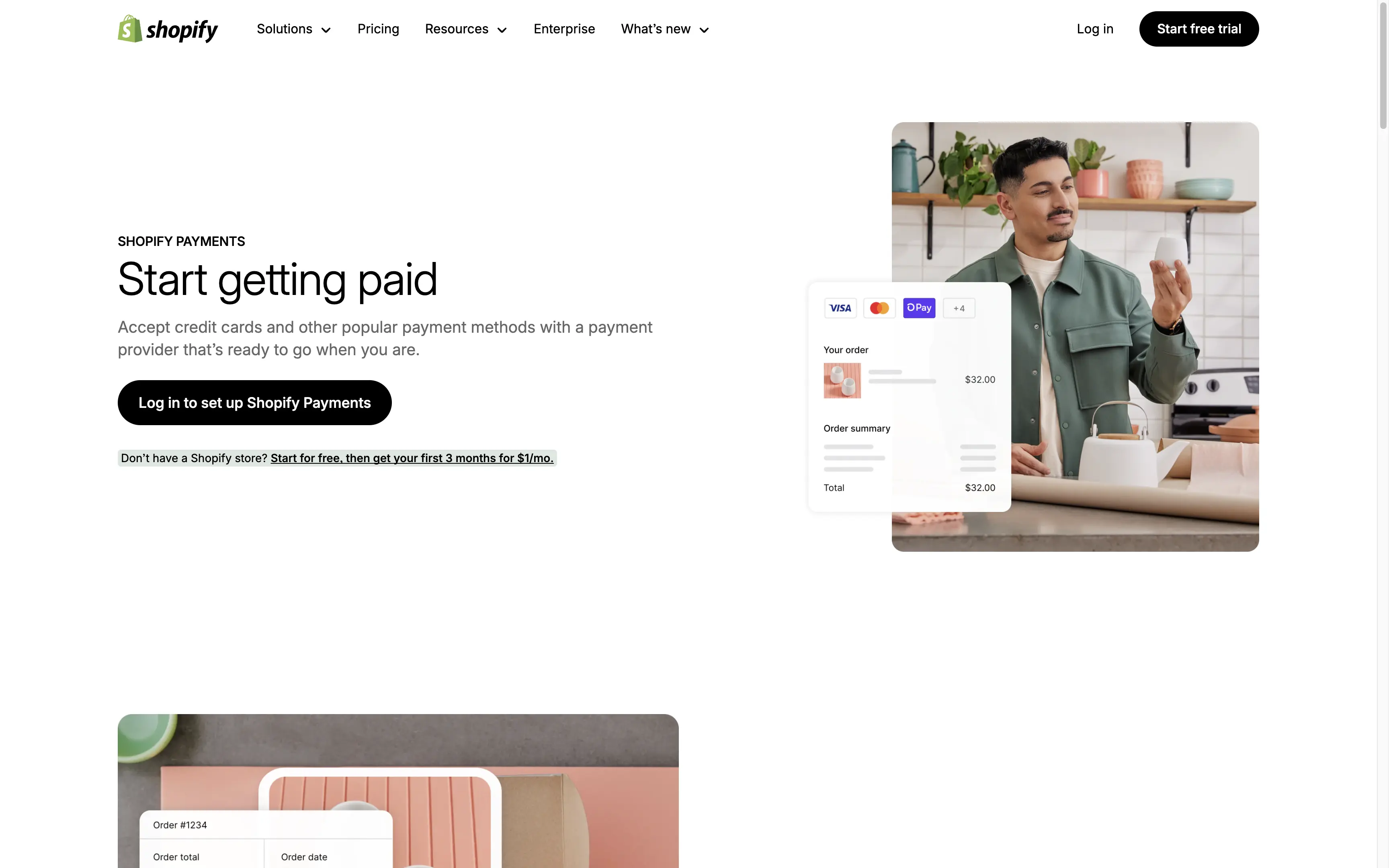 Shopify Payment Options Page Screenshot