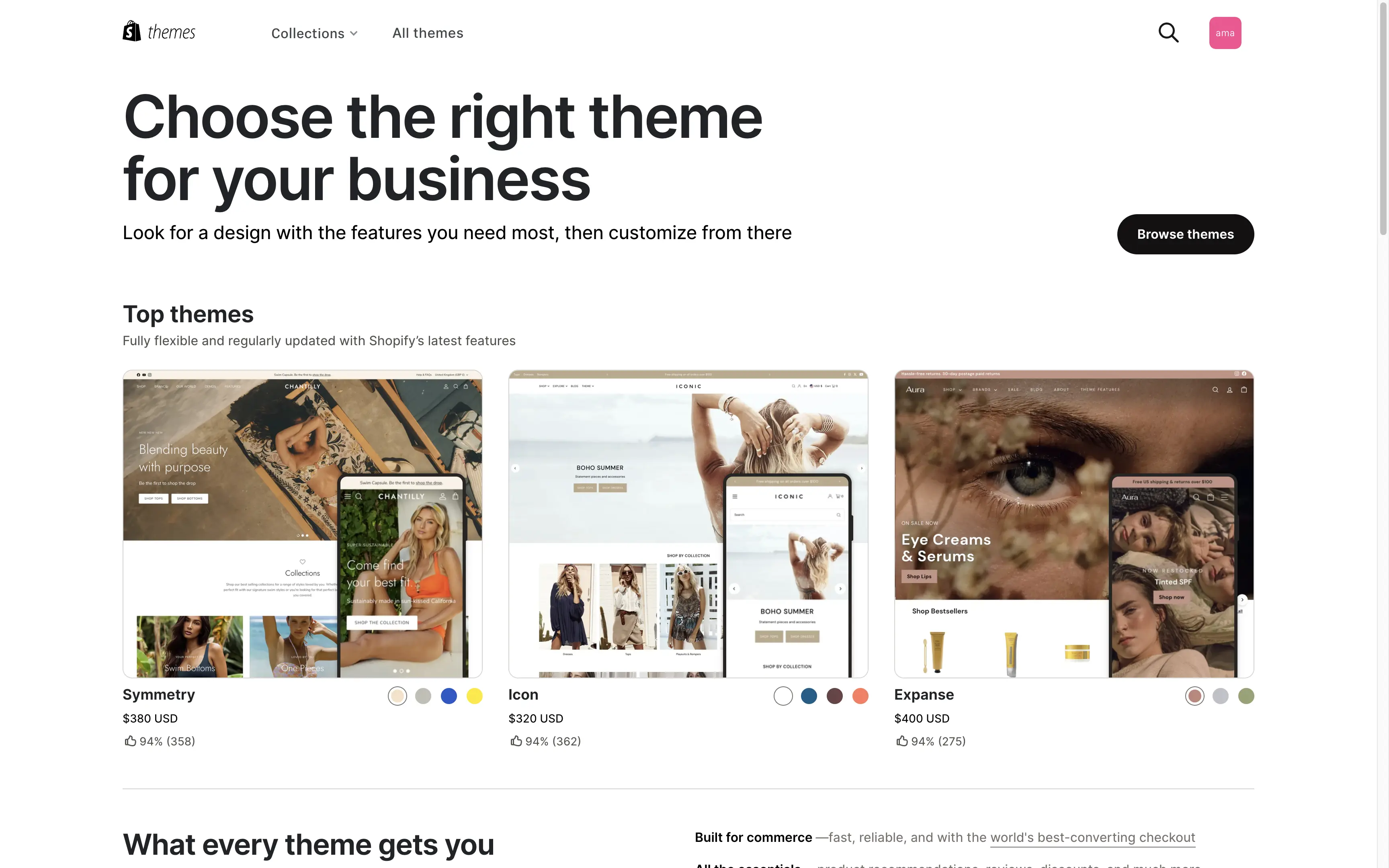 Shopify Theme Store Screenshot