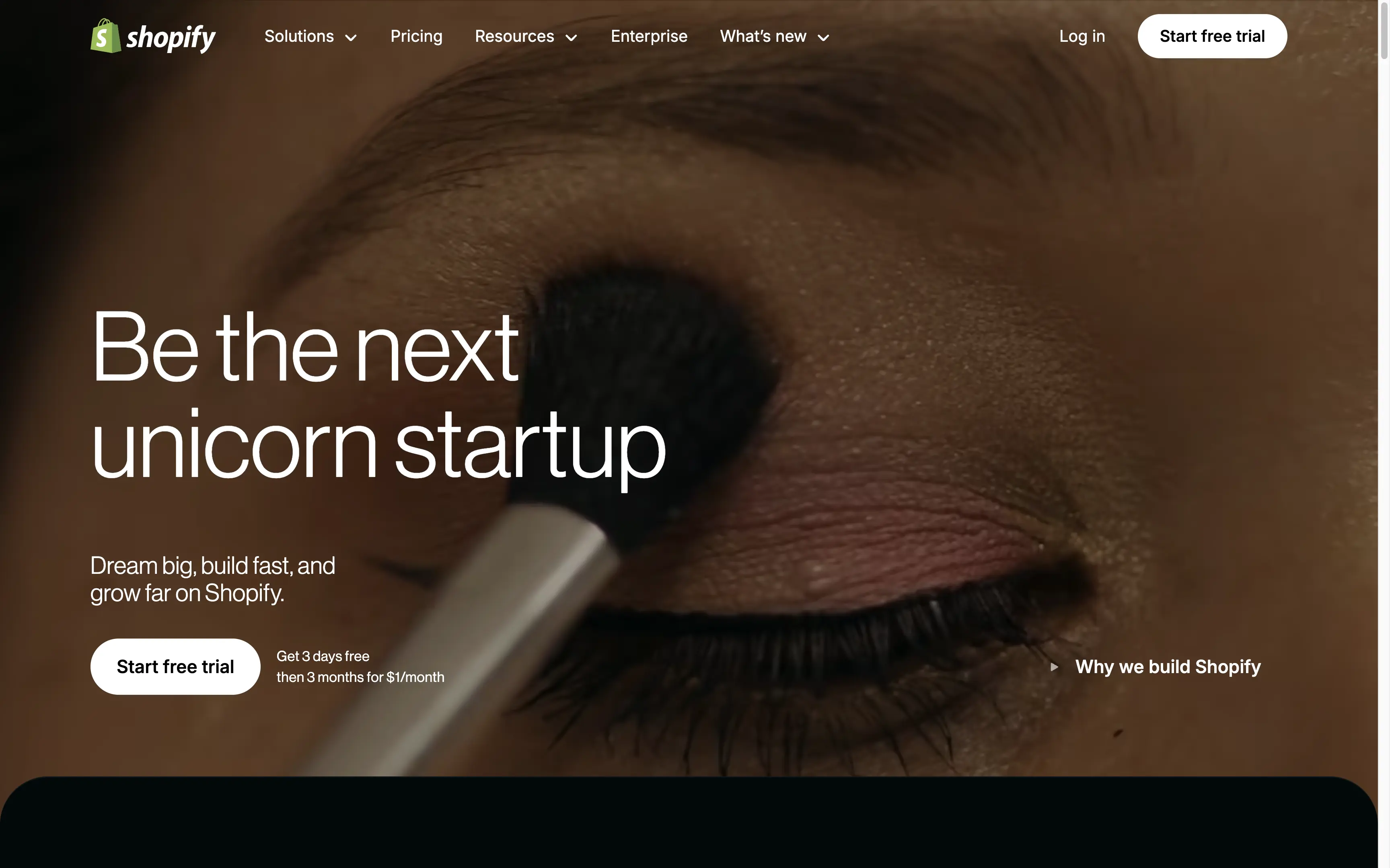 Shopify Landing Page Screenshot